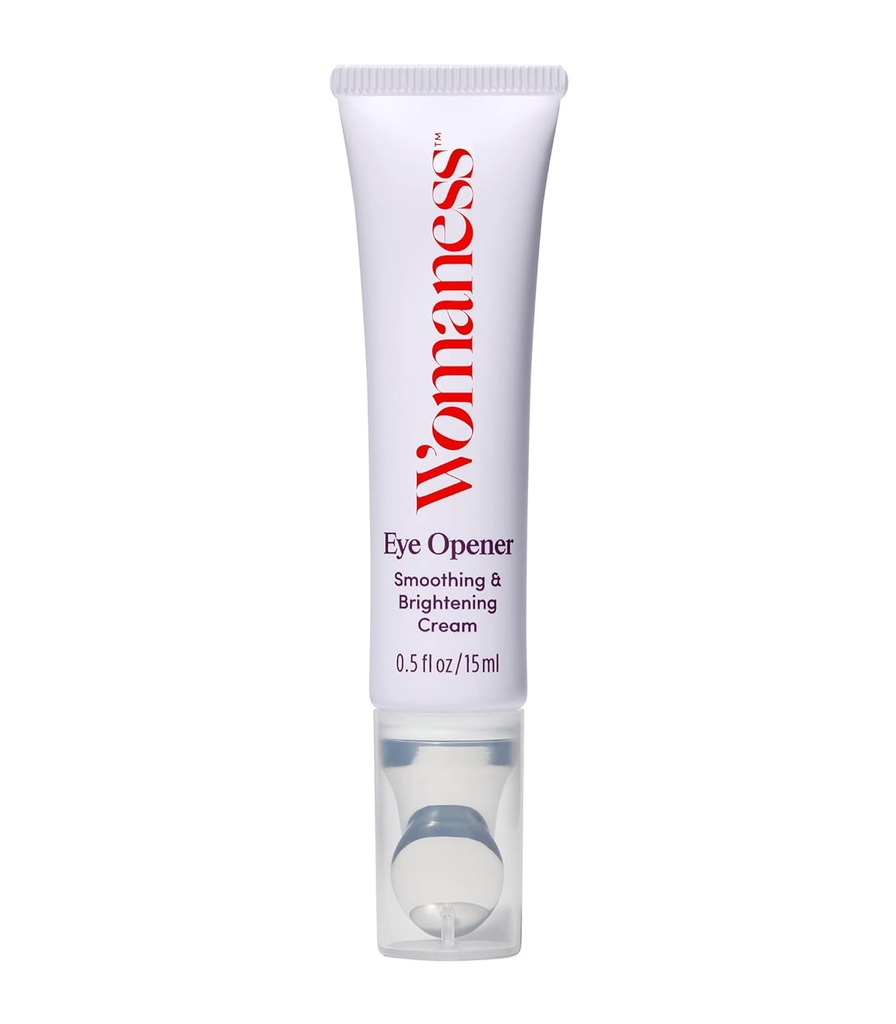 Womaness Eye Opener - Anti Aging, Hydrating, & Moisturizing Under Eye Cream for Dark Circles und Puffiness - Mit Hyaluronsäure, Bakuchiol Retinol Alternative, & Firming Red Algae Extract – 15ml