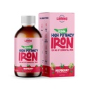 Iron Supplement Liquid Iron High Potency Iron for Women & Adults by Llorens - 100mg Polysaccharide Iron Complex Iron Supplements for Anemia and Iron Deficiency, (Raspberry, 6 oz)
