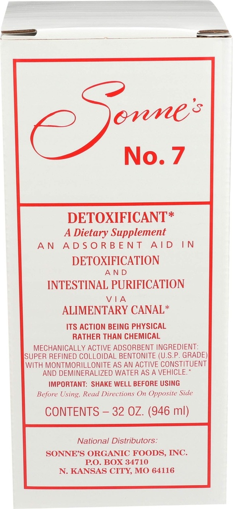 Sonne's Organic Foods - Sonne's No. 7 Detoxification, 32 fl oz Liquid