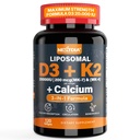 Vitamine D3 20,000 UI + Vitamine K2( MK7 )200mcg - Vitamine optimale D3 & K2 Softgel - Bons et muscles forts, Absorption de calcium et soutien immunitaire, aide aux carences en vitamine D, facile à avaler, non OGM
