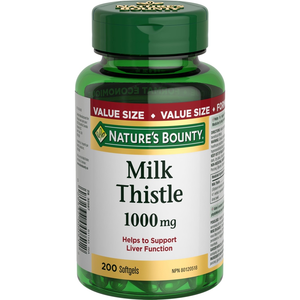 Dimensione del valore del cardo della natura, 200 Softgels