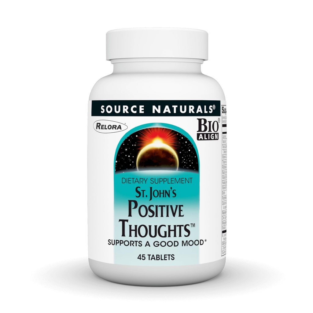 Source Naturals Les pensées positives de St. John's - soutient une bonne humeur* - 45 comprimés