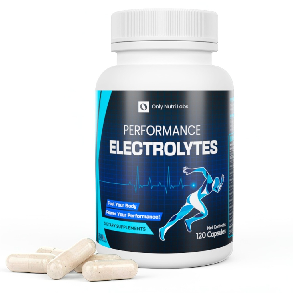 Electrolyte Capsules – Sugar-Free Hydration Supplement with Potassium, Magnesium, Sodium, Calcium & Vitamins B6 & D – 120 Vegan Capsules for Daily Hydration & Energy Support