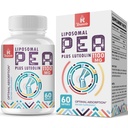 Liposomal Palmitoylethanolamide 1000 mg + Luteolin 100 mg, Micronized Pea 99% Altamente purificato - Assorbimento potenziato e biodisponibilità, 60 Softgels