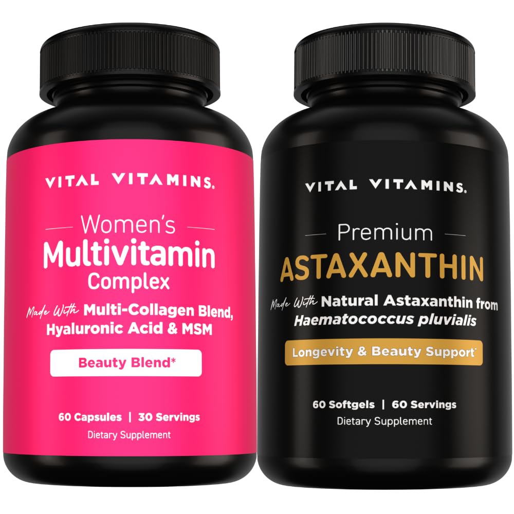 Vital Vitamins Women’s Multivitamins 60 ct + Astaxanthin 60 ct