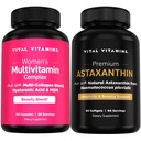 Vital Vitamins Women’s Multivitamins 60 ct + Astaxanthin 60 ct