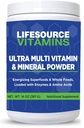 LifeSource Vitamine Ultra Multi Vitamin & Mineral Pulver - Ganzes Lebensmittel basiert - 30 Tage Versorgung