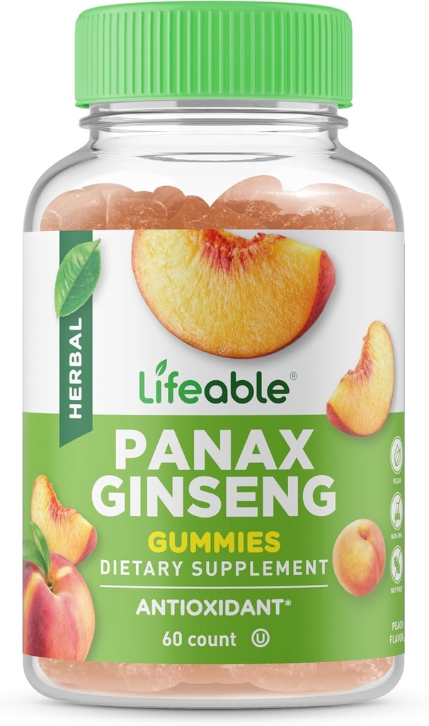 Lebensfähige Panax Ginseng Ergänzung | Große Verkostung Ginseng Ergänzungen | Panax Ginseng Extract | Ginseng Gummies für Frauen, Männer, Erwachsene | 90 Gummies