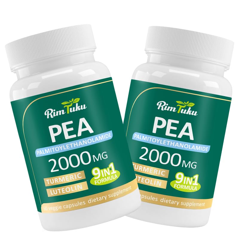 Liposomal Palmitoylethanolamide 2000MG + Luteolin 200MG + Turmeric 200MG & Fisetin 100MG, Micronized Pea 99% Highly Purified Enhanced Absorption Pea Supplement, 120 Capsules