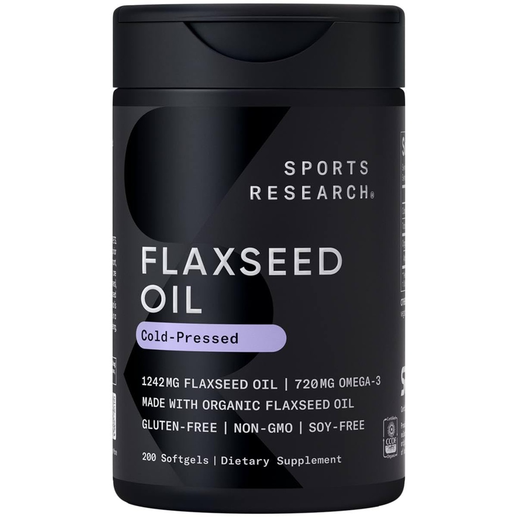 Softgels olio a base di piante 1242mg - Integratore Omega 3 per le donne e gli uomini - Non OGM verificato, Soy & Gluten Free (200 conteggio)
