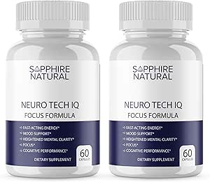 Ufficiale... 2 Pack Neuro Tech IQ Brain Supplement - Neurotech Iq Focus Formula Enhancement Pills (120 capsule)