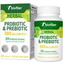 Probiotika für Frauen Männer- 300 Milliarden CFU, 24 Stämme Probiotika + 15 Bio-Kräuter Präbiotika Mischung, Pre und Probiotika, für Verdauungsgesundheit, Immun & Gut, Durchfall, Blähungen, Vegan, 2 Monate Versorgung