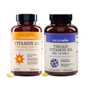 NatureWise Vitamin D3 5000IU (125mg) 360 Count + Vitamin K2 MK-7 100mcg and MK-4 500mcg 90 Count - Bundle for Bone & Heart Health - Gluten Free, Non-GMO, Halal Gelatin- 1 Year Supply
