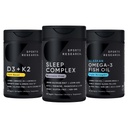 Sports Research® Multivitamin Pack - Melatonin-Free Sleep Complex, Vitamin D3 5000iu + K2 100mcg, and Alaskan Omega-3 Fish Oil 1250mg