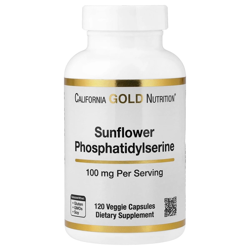 California Gold Nutrition Sunflower Phosphatidylserine, 100 mg, 120 Veggie Capsules