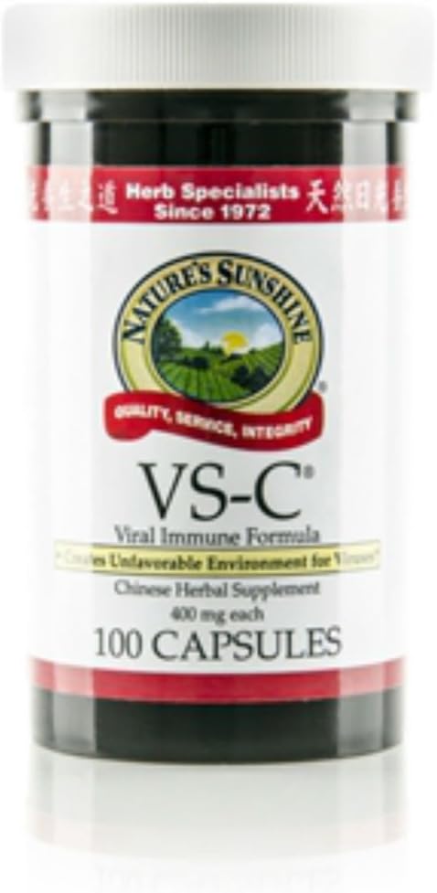 Naturessunshine VS-C unterstützt Immunsystem Chinesische Kräuterergänzung 100 Kapseln (Pack von 2)