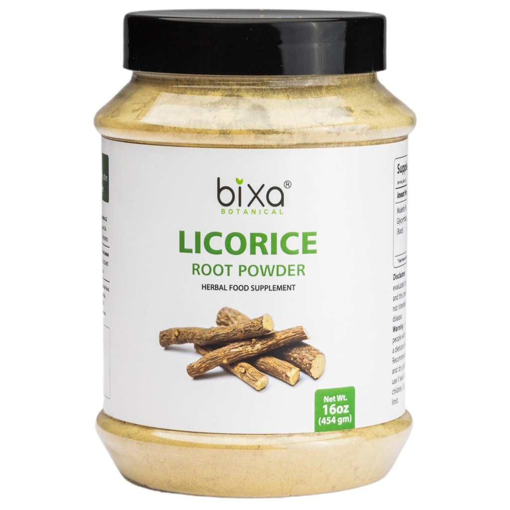 bixa BOTANICAL Licorice Root Powder (454g /16 Oz) (Glycyrrhiza glabra), Dietary Supplement