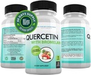 DOCTEUR COMPLÉMENTS RECOMMANDÉS Quercetin 800mg w/Bromelain 165mg Par portion- 120 Capsules de légumes-Approvisionnement complet de 60 jours, supplément de vitamine pour soutenir et bioflavonoïdes, sans gluten, non-OGM
