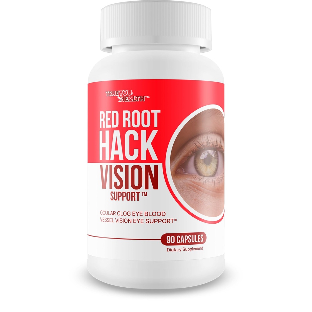 Red Root Hack Vision Supplement - Our Best Eye Pills for Ocular Clog - Vision Eye Vitamins to Improve Eyesight - Our Best Bloodflow Vision Pills Sight Care Formula with Vitamin A, Lutein, Zeaxanthin