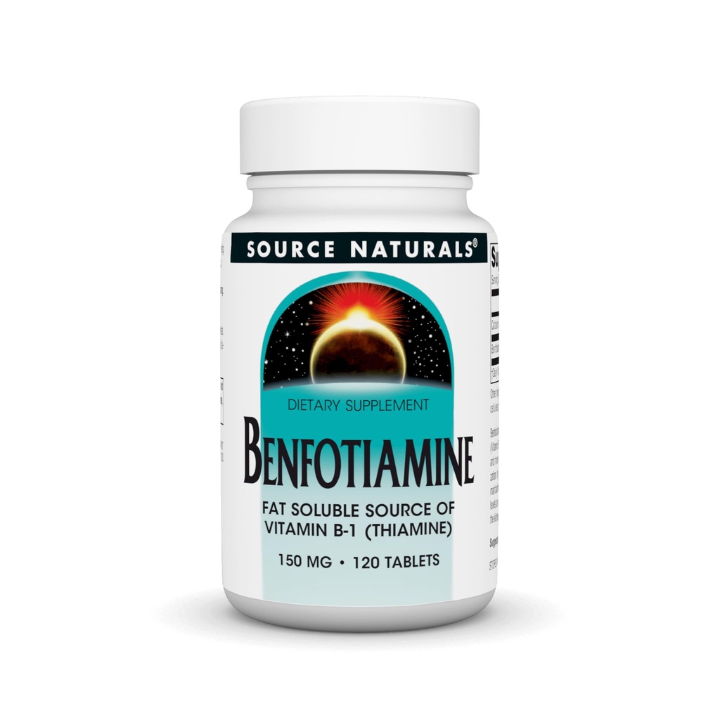 Quelle Naturals Benfotiamin, Fett lösliche Quelle von Vitamin B-1, 150 mg - 120 Tabletten