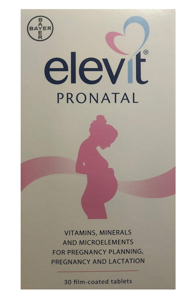 Elevit Pronatal Vitamins Minerals Microelements for Before During and After Pregnancy 30 Tablets
