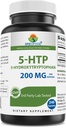 Brieofood 5-HTP 200mg par portion - 240 Capsules - 5-Hydroxytryptophane pour une détente saine - Testé en laboratoire 3ème