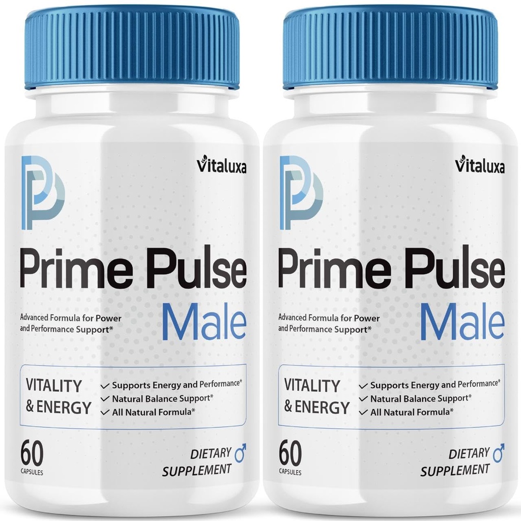 (2 Pack) Prime Pulse Capsules, PrimePulse Performance Blend Supplement Pills, Advanced Natural Support for Maximum Strength & Power, Premium Formula Multivitamins for Overall Health & Wellness (120ct)