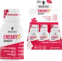 Bee and You Energy X Shot, 12 Pack, Ginseng rouge coréen, Jelly royale, Propolis, boisson sans caféine, vitamine C, B3, B6, B12, supplément de soutien immunitaire, antioxydants, parfum de grenade