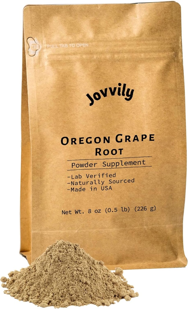Poudre de racine de raisin de l'Oregon - 8 oz - Un ingrédient unique, supplément à base de plantes