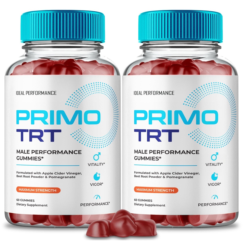 Primo TRT Gummies, Official Primo TRT Gummies for Men - Maximum Strength Performance, All Natural Support Overall Health & Wellness, PrimoTRT Advanced Formula Support Gummy Reviews (2 Pack)
