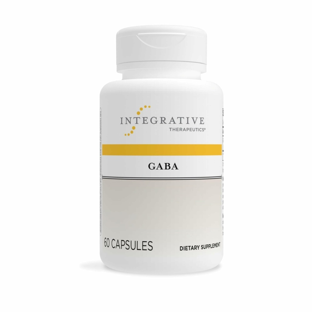 Integrative Therapeutics GABA - Brain Health Supplement that Supports Nerve Cell Function* - Support Neurochemical Balance & Neurotransmitter Production* - Dairy-Free - 60 Capsules (60 Servings)