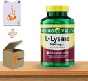 L-Lysine 1000 mg Tabletten • Immununterstützung & Hautgesundheit • 100 Graf von Spring Valley + Venas Aufkleber (Pack von 1)