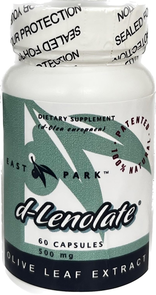 East Park Olive Leaf Extract (OLE) Super Strength d-Lenolate 500mg | 18% oder mehr Oleuropein Immunsystem Booster | 60 Vegetarische Kapseln (Non-GMO)