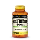 MASON NATURAL Thistle de lait 500 mg - Soutenir la fonction hépatique saine, nettoyer et détox, supplément alimentaire à base de plantes, 60 capsules