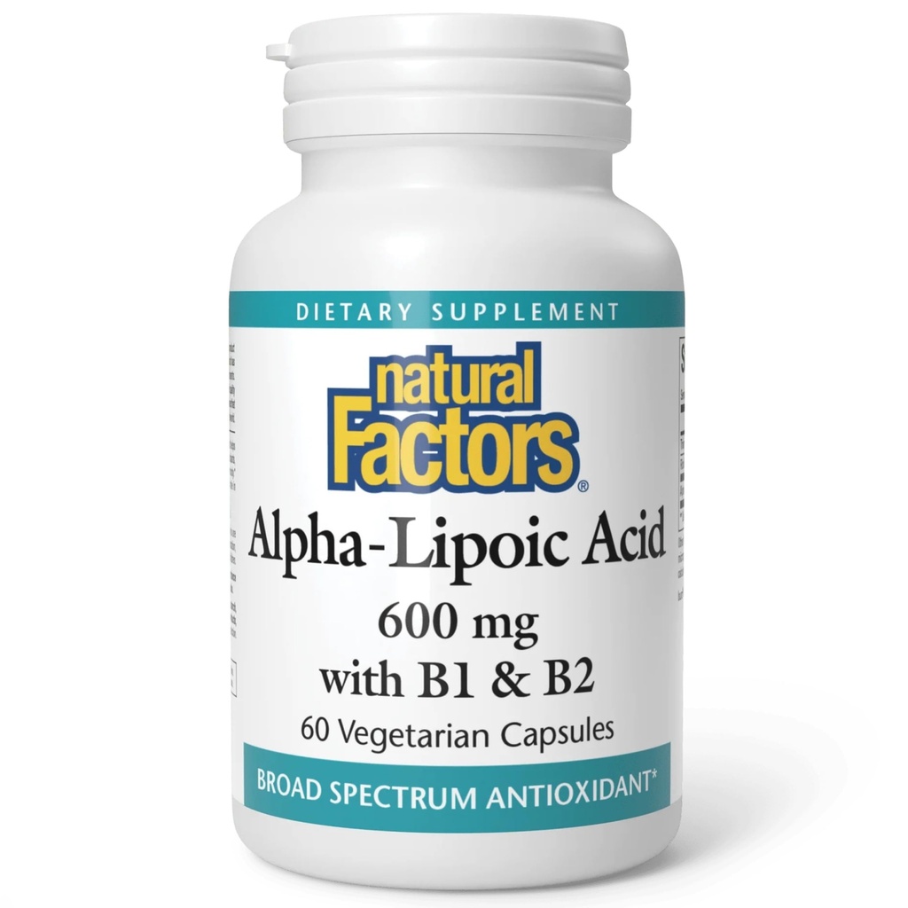 Facteurs naturels Acide alpha-lipoïque + B 600 mg, 60 gélules