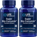 Life Extension Super Bio-Curcumin Turmeric Extract 400mg, 90 Veg Caps (Pack von 2) - Vegetarische Kapsel - Non-GMO - Highly Absorbable