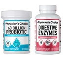 Physicians CHOICE - Optimales Gut Health Bundle: 60 Milliarden Probiotika + Verdauungsenzyme für Verdauungskomfort und Immununterstützung
