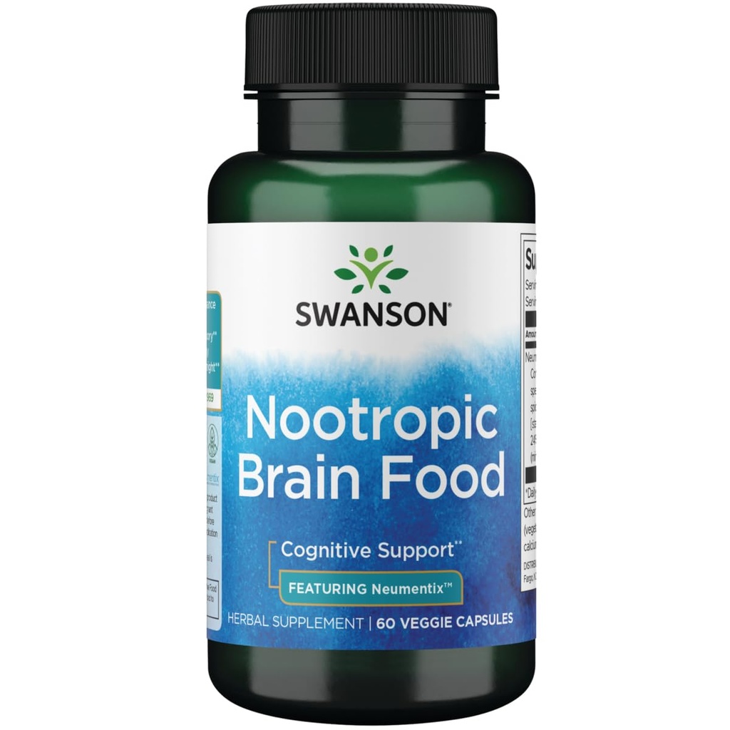 Swanson Premium Brand Nootropic Brain Food - Featuring Neumentix 450 mg 60 Veg Caps