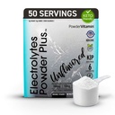 PoudreVitamine Electrolytes Poudre Plus (50 portions) Poudre d'électrolyte non aromatisée Keto, sans sucre, sel rose himalayen.,1000mg Potassium,150mg Calcium,150mg Magnésium, NO Stevia