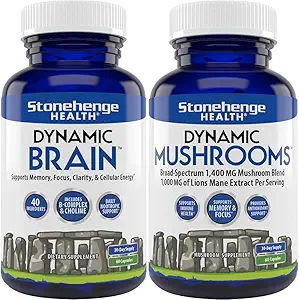 Stonehenge Santé Cerveau Dynamique, Champignons Dynamiques: Nootropics pour la Mémoire, Focus, Clarity Support