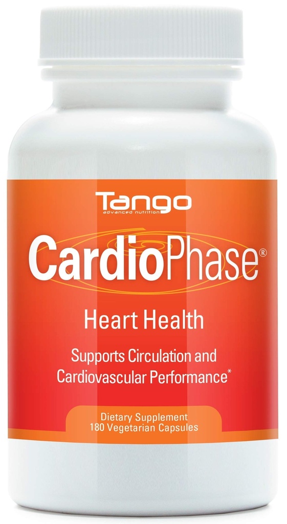 CardioPhase Natural Heart Support Supplement für gesunde Zirkulation und Herz-Kreislauf-Leistung (180 vegetarische Kapseln)