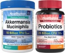 NewRhythm Akkermansia Muciniphila Probiotic, 10 Billion TFU and Probiotics for Women & Men 25 Billion CFU