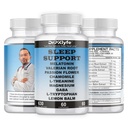 Sleep Aid: Melatonin Valerian Root Passion Flower Chamomile L-Theanine Magnesium GABA Capsules: 630mg, 60 Days Supply for Men & Women|Natural Sleep Aid Solution