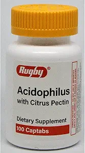 Rugby Acidophilus avec Citrus Pectin 50 Millions de Cfu 100 Tabs