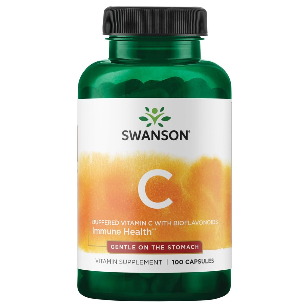 Swanson Buffered Vitamin C w/Bioflavonoids 500 Milligrams 100 Capsules