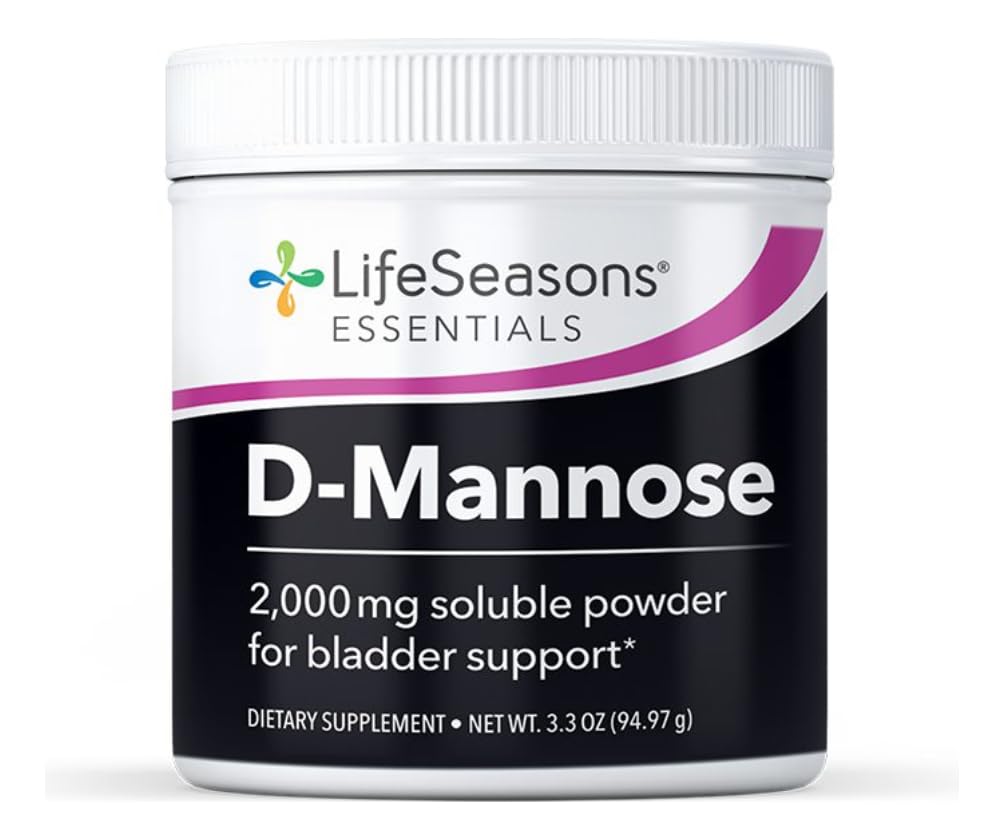 LifeSeasons D-Mannose-Pulver - Fast-Acting UTI Relief - Urinary Tract Health Supplement - Unterstützt gesunde Levels von Microflora & Eases Bladder Discomfort - 45 Portionen