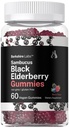 Horbaach Sambucus Black Elderberry Gummies | 60 Count | mit Zink und Vitamin C | Vegan, Non-GMO, Gluten Free Extract für Erwachsene | Berry Flavor | von Berkshire Labs