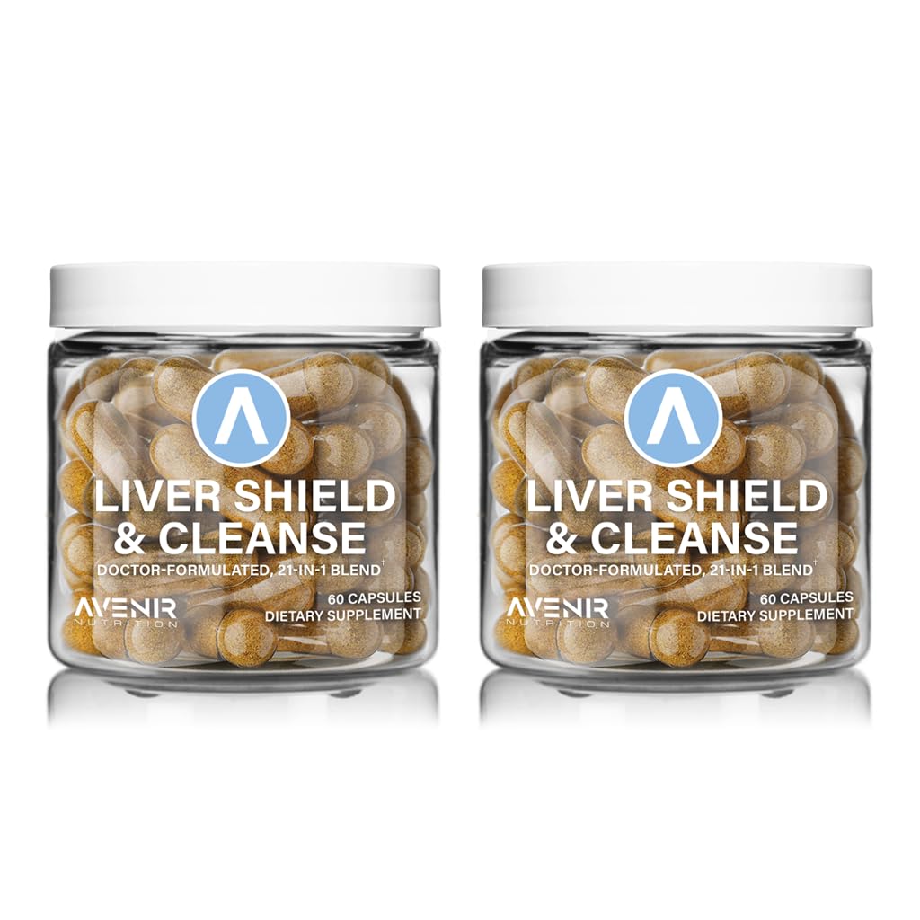 Avenir Nutrition Liver Shield & Cleanse | Kräuter-Lebensmittel-Reinigung Detox & Reparatur-Ergänzung | Milchdistel & Artichoke Extrakt-Ergänzungen | Fatty Liver & Health Support | 120 Kapseln für Männer und Frauen