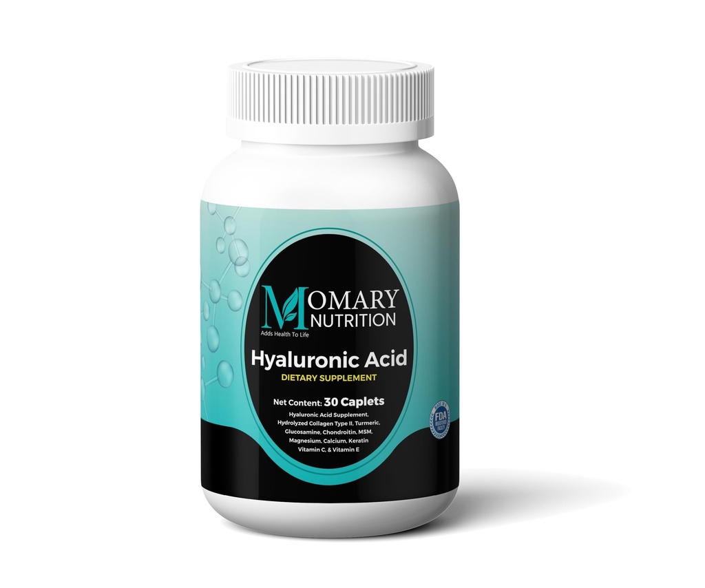 Supplément acide hyaluronique, hydratation naturelle de la peau, soutien articulaire avancé et amplificateur de mobilité, collagène hydrolysé de type II, curcuma, glucosamine, chondritine, 30Caplets 850Mg
