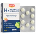 Molecular H2 Hydrogen Water Tablets - 12 PPM Hydrogen Tablets for Drinking Water with Magnesium, Rich in Antioxidants, Mental Clarity, Cognitive Function, Cellular Health, Recovery Energy(Lemon)